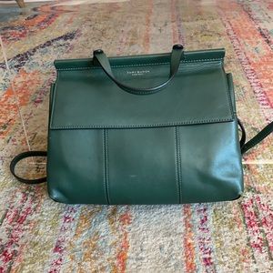 Tory Burch Block-T Leather Satchel With Dust Bag